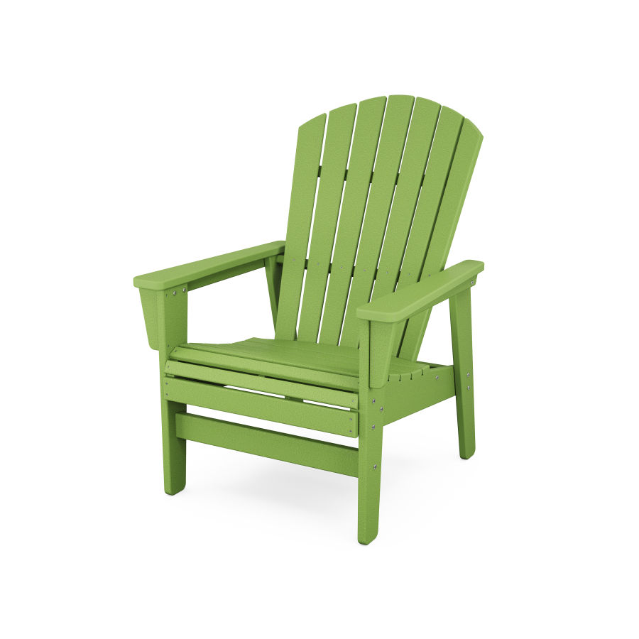 POLYWOOD Nautical Grand Upright Adirondack Chair in Lime