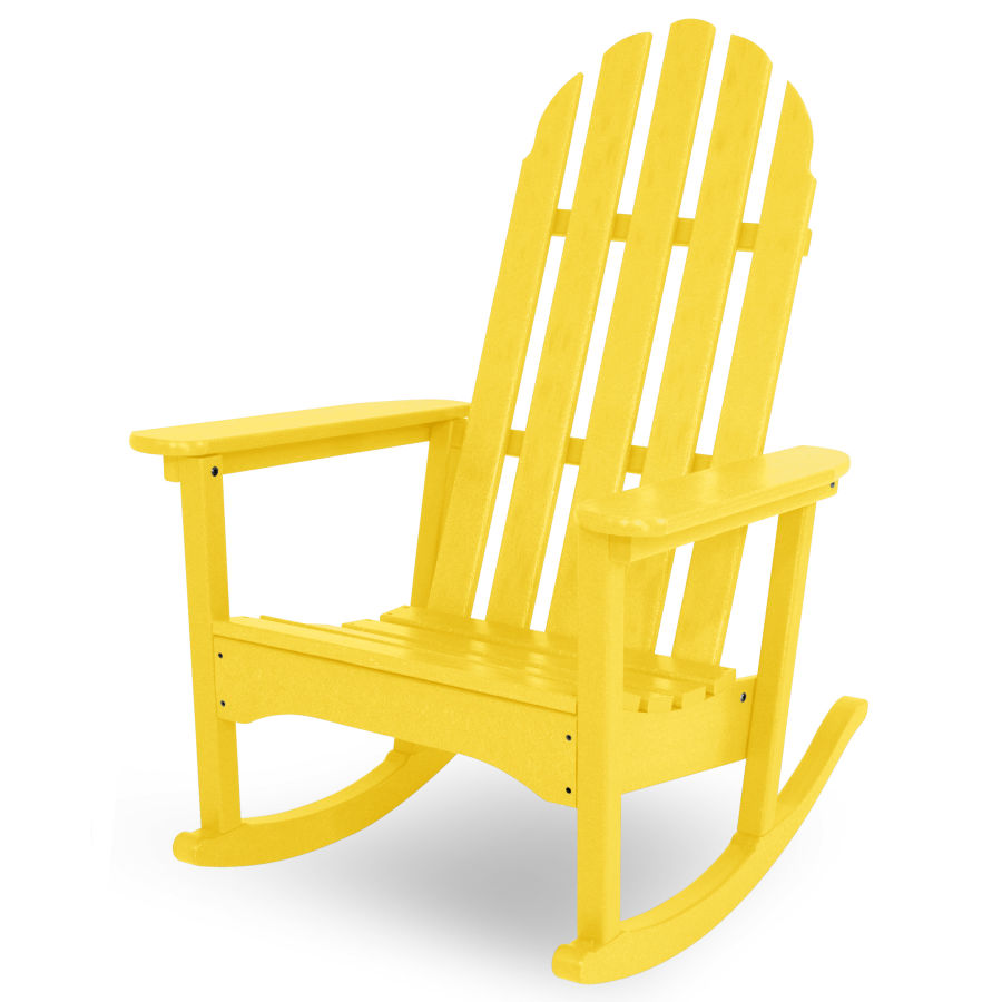 POLYWOOD Classic Adirondack Rocking Chair in Lemon