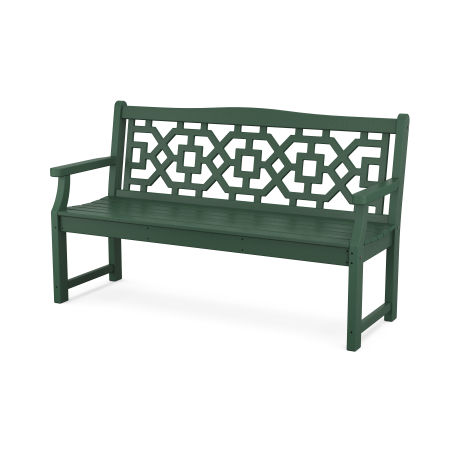 POLYWOOD Chinoiserie 60” Garden Bench in Green