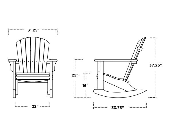 polywood seashell rocker