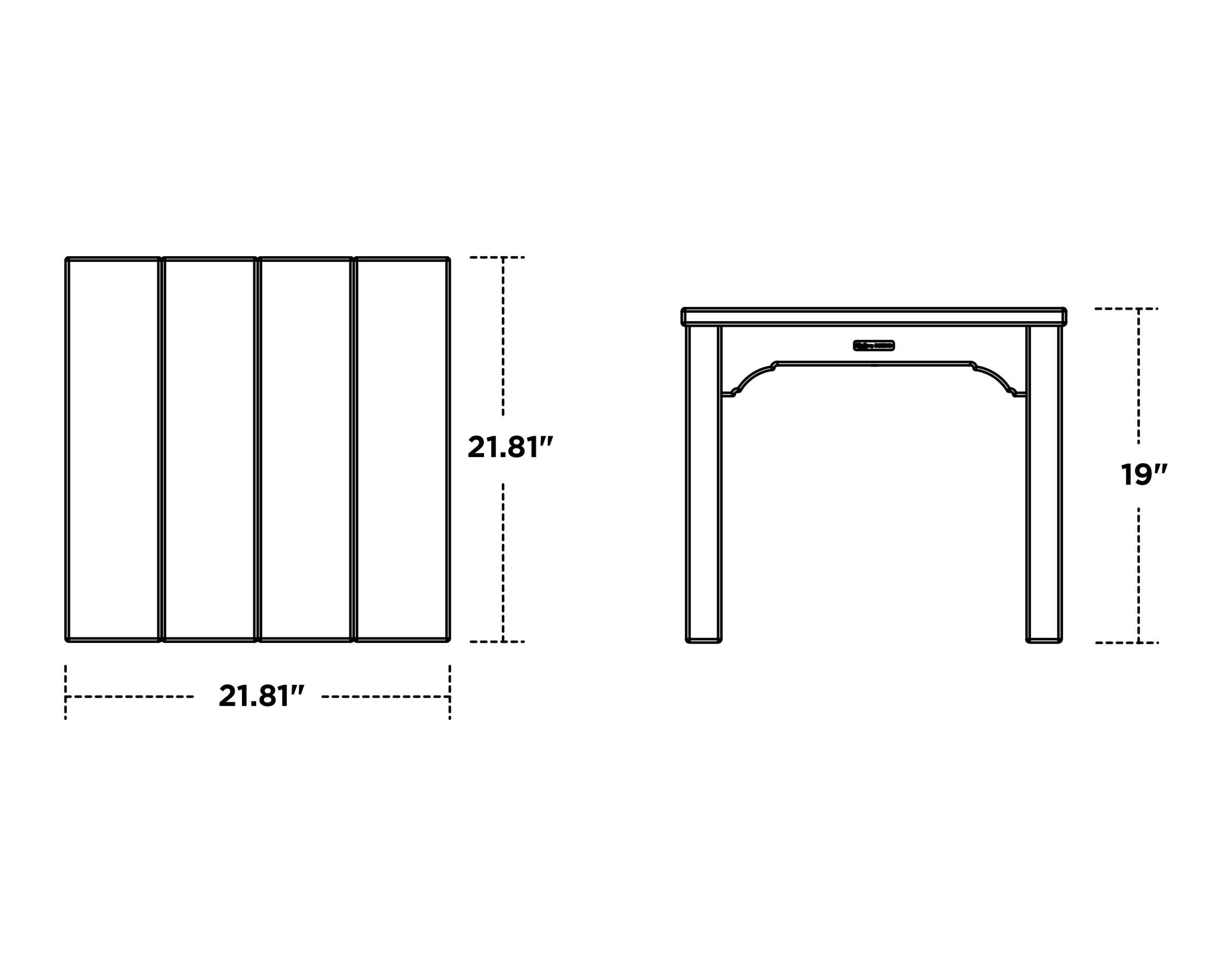 Dimensions for Chinoiserie End Table