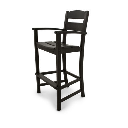 POLYWOOD Classics Bar Arm Chair in Black