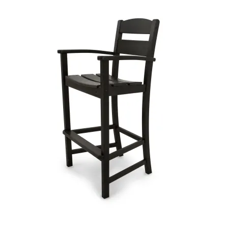 POLYWOOD Classics Bar Arm Chair in Black