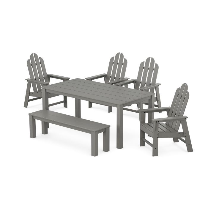 POLYWOOD Long Island 6-Piece Parsons Dining Set with Bench