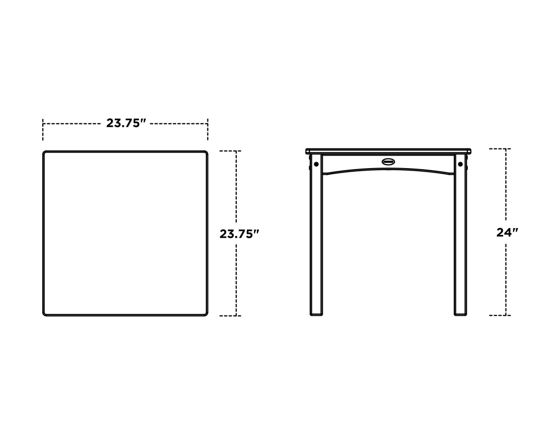 Dimensions for Kids 24" Dining Table