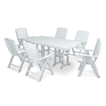Nautical 7-Piece Dining Set in White