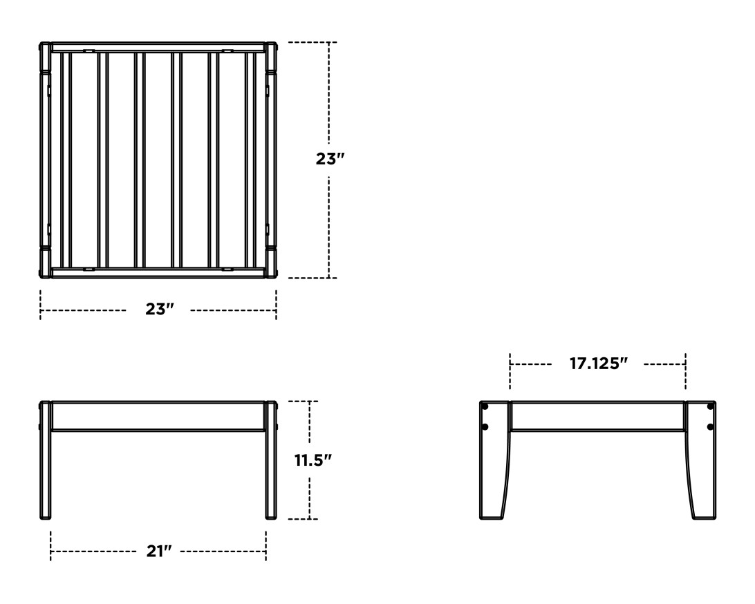Dimensions for Modular Ottoman - Classic