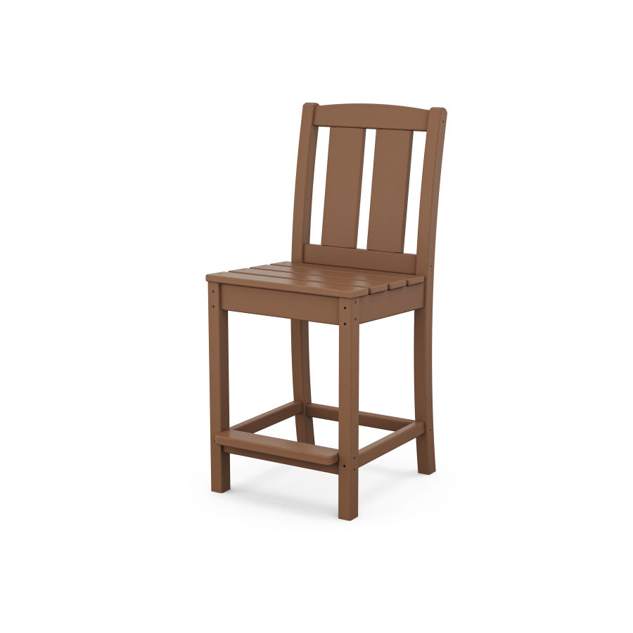 POLYWOOD Mission Counter Side Chair in Teak