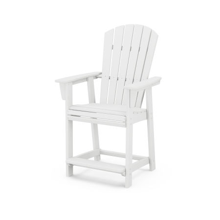 Nautical Adirondack Counter Chair in White