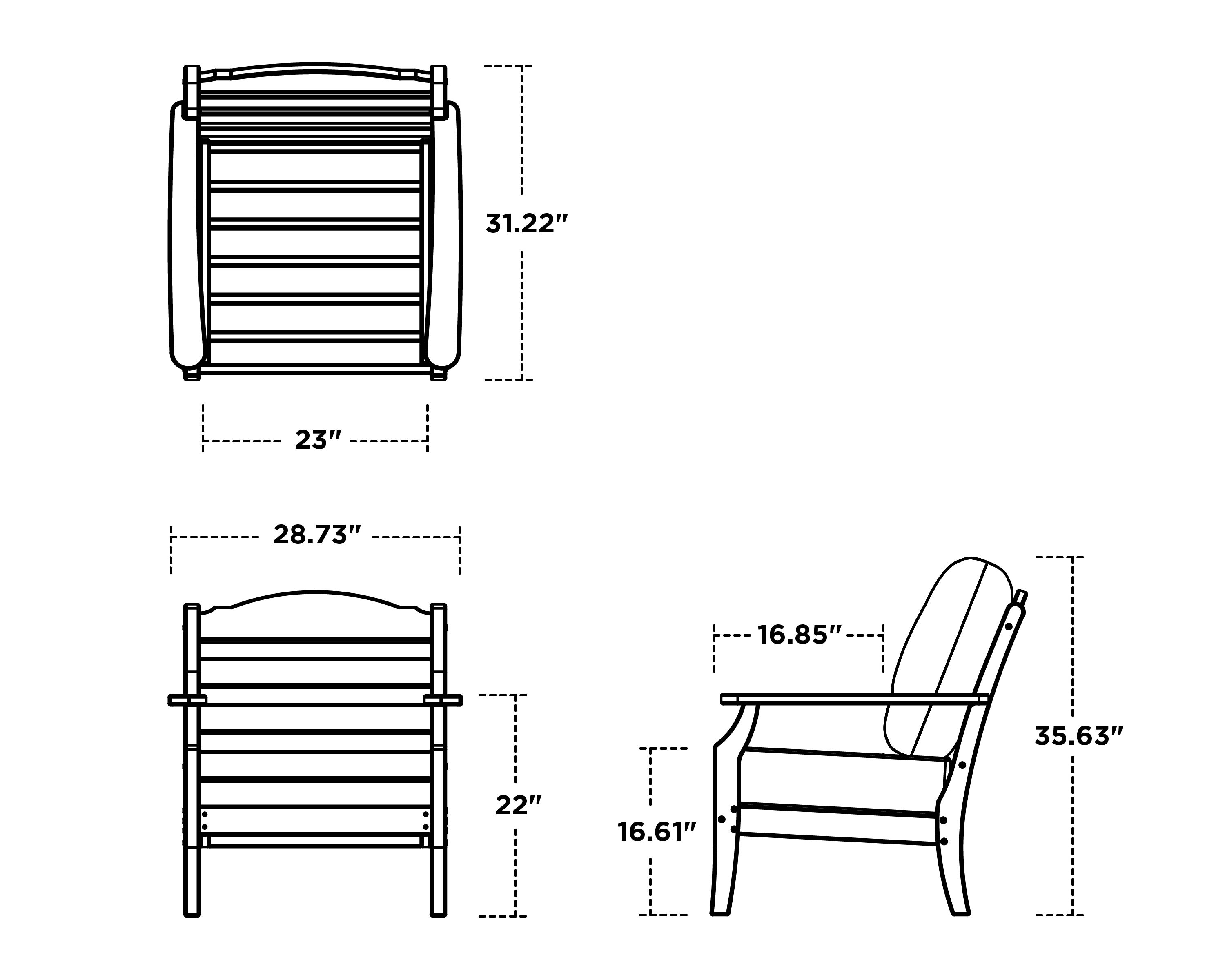 Dimensions for Savannah Deep Seating Chair
