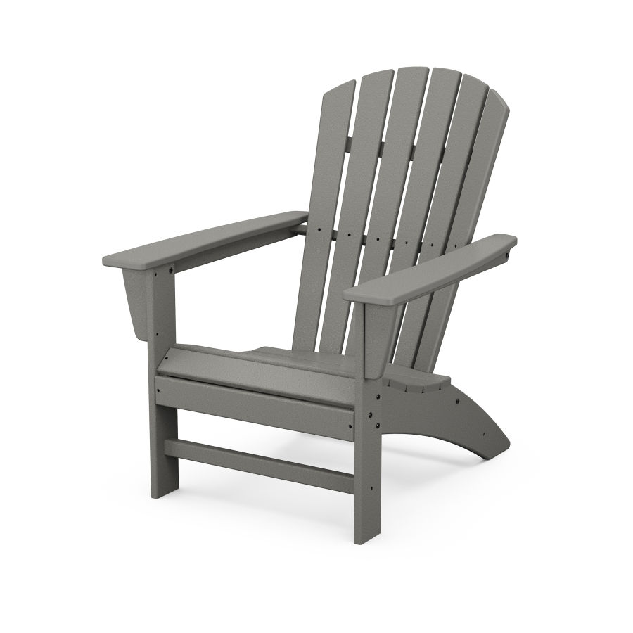 POLYWOOD Grant Park Traditional Curveback Adirondack Chair in Slate Grey