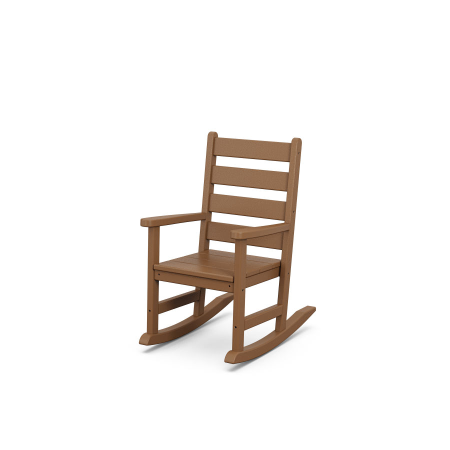 POLYWOOD Kids Lakeside Rocking Chair in Teak