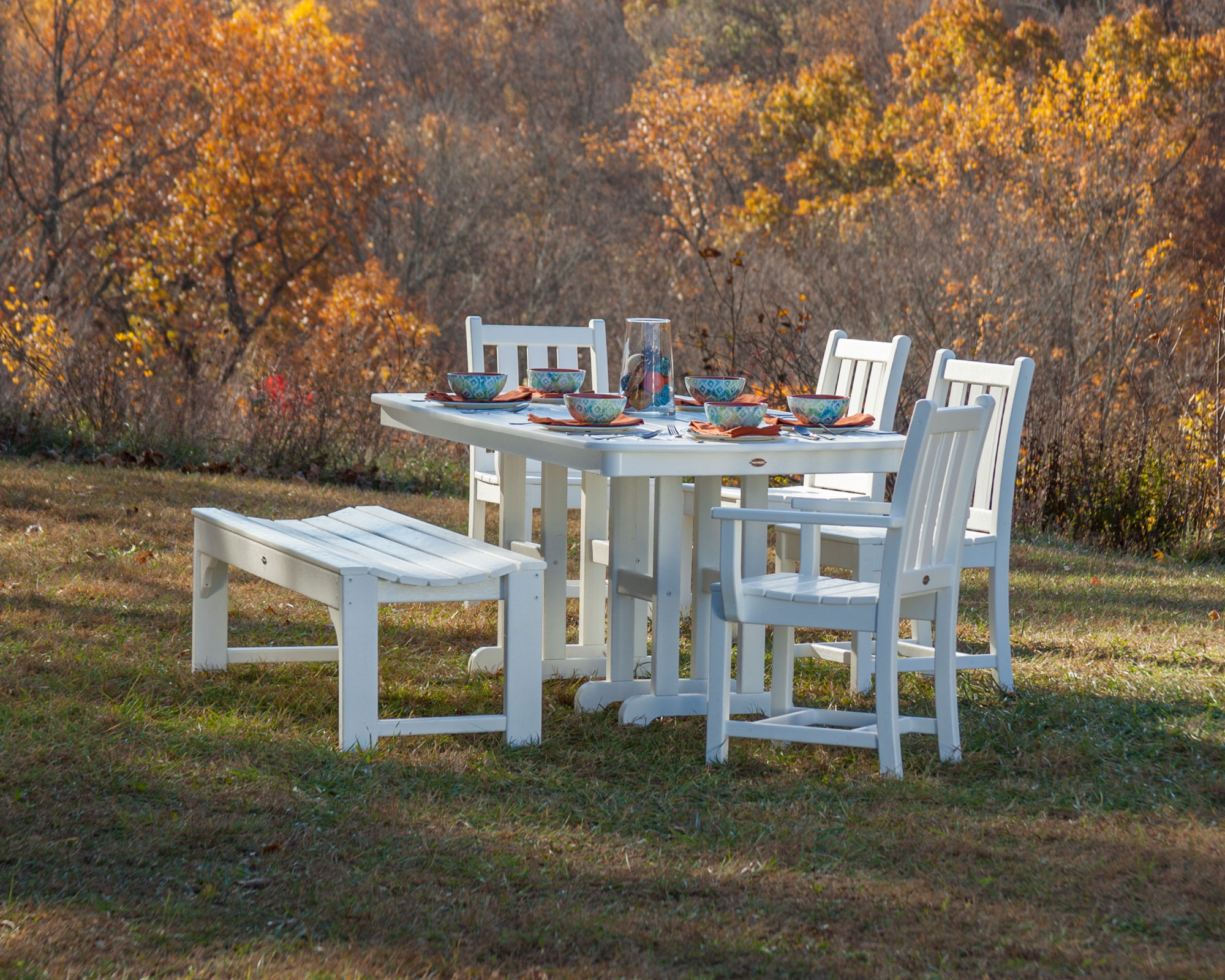 POLYWOOD® Nautical 37" X 72" Dining Table - NCT3772 - POLYWOOD®