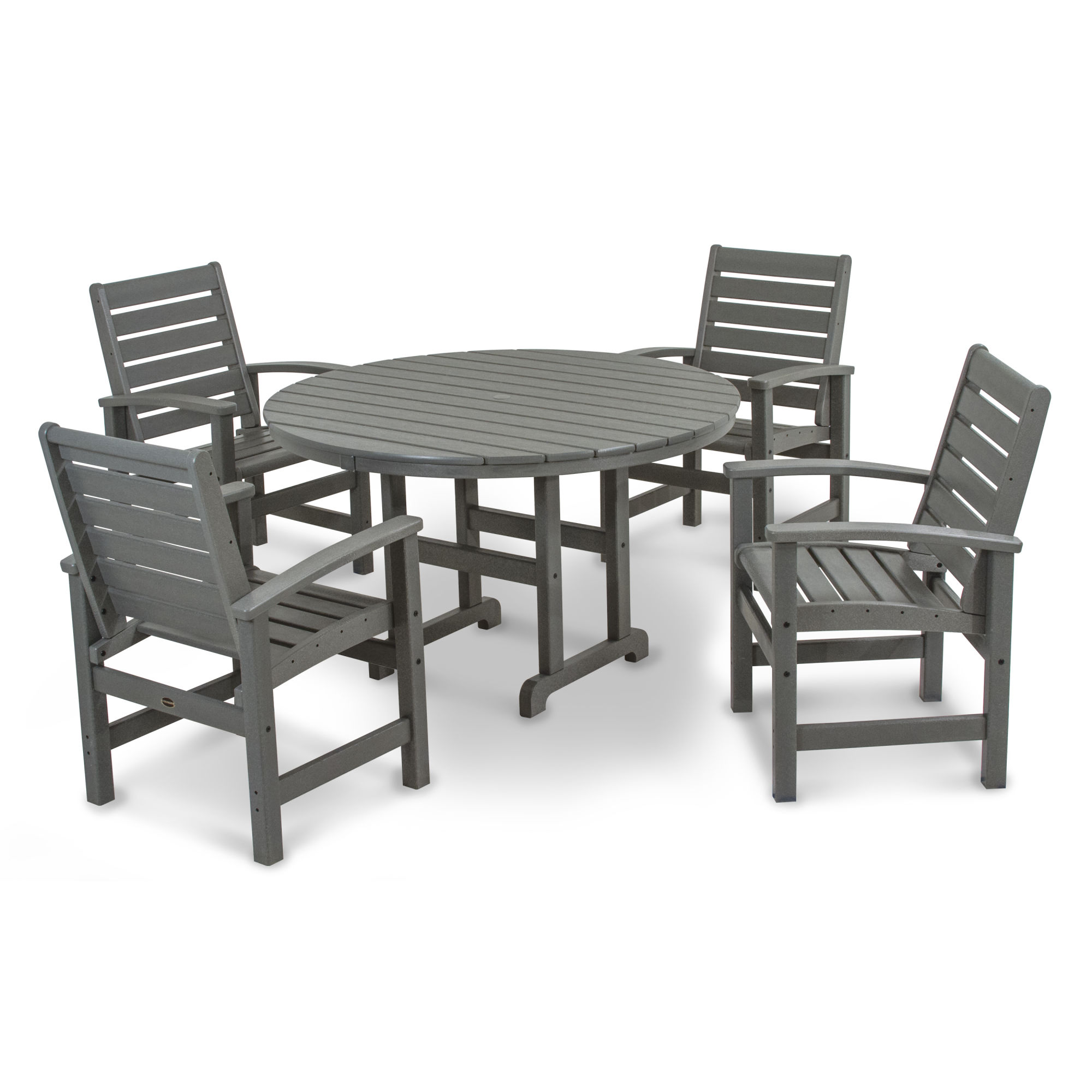 deck table set with umbrella