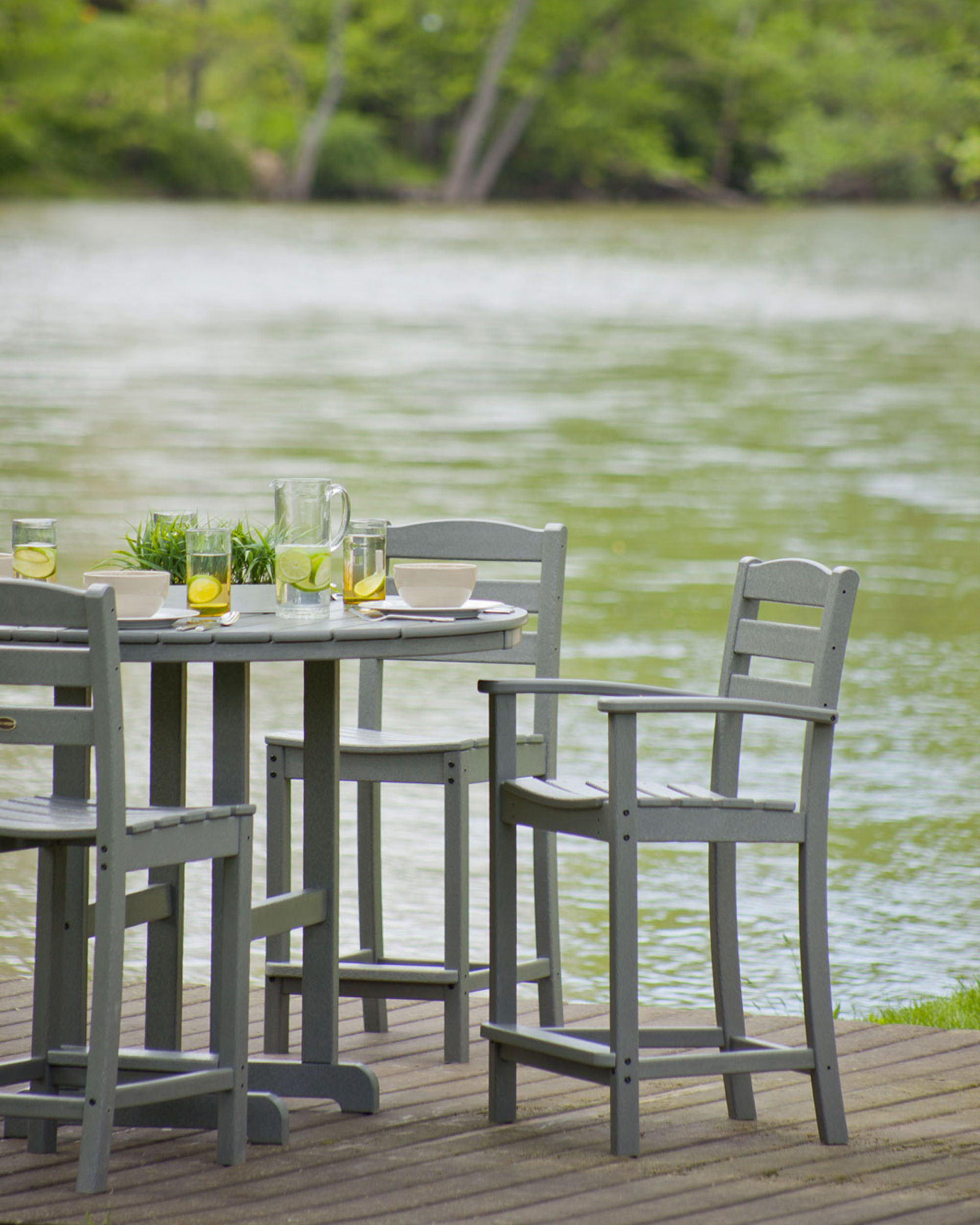 counter height polywood dining set