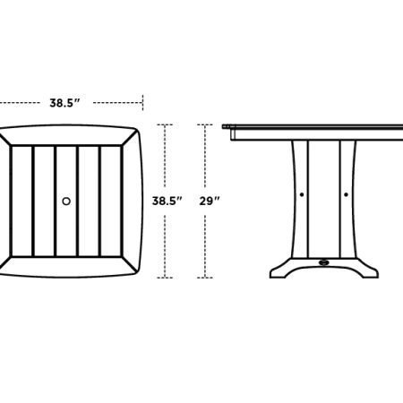 Nautical Trestle 37" Dining Table