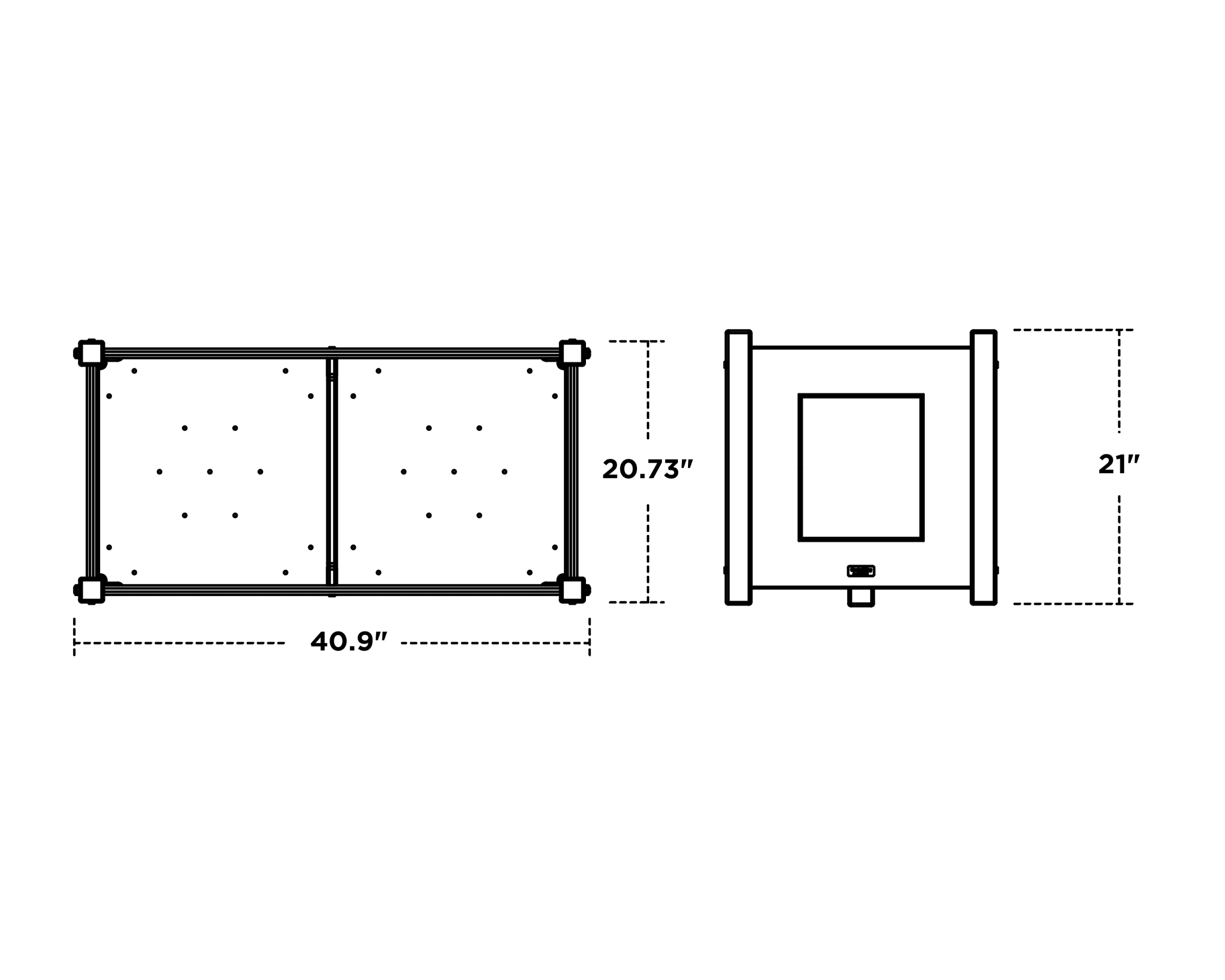 Dimensions for Country Living Large Rectangle Double Planter Box