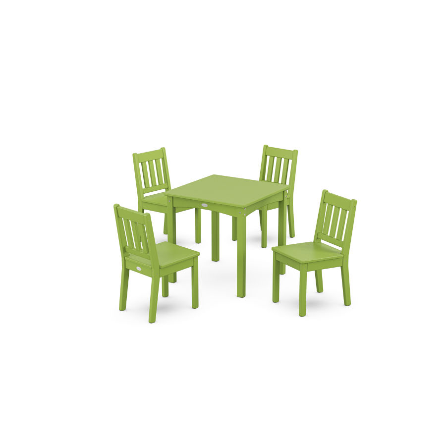 POLYWOOD Vineyard Kids 5-Piece Dining Set in Lime