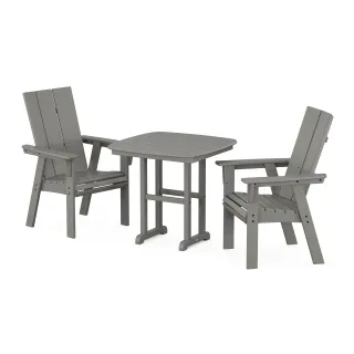 POLYWOOD Modern Adirondack 3-Piece Dining Set