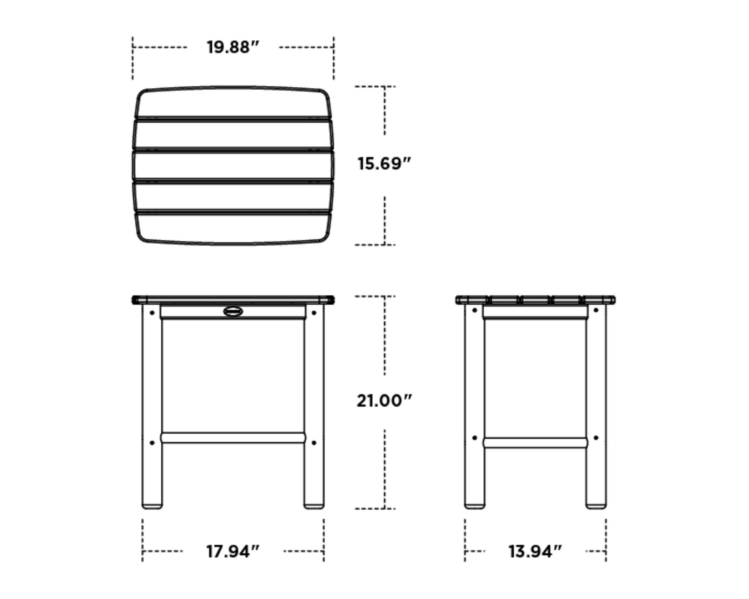 Dimensions for McGavin Side Table