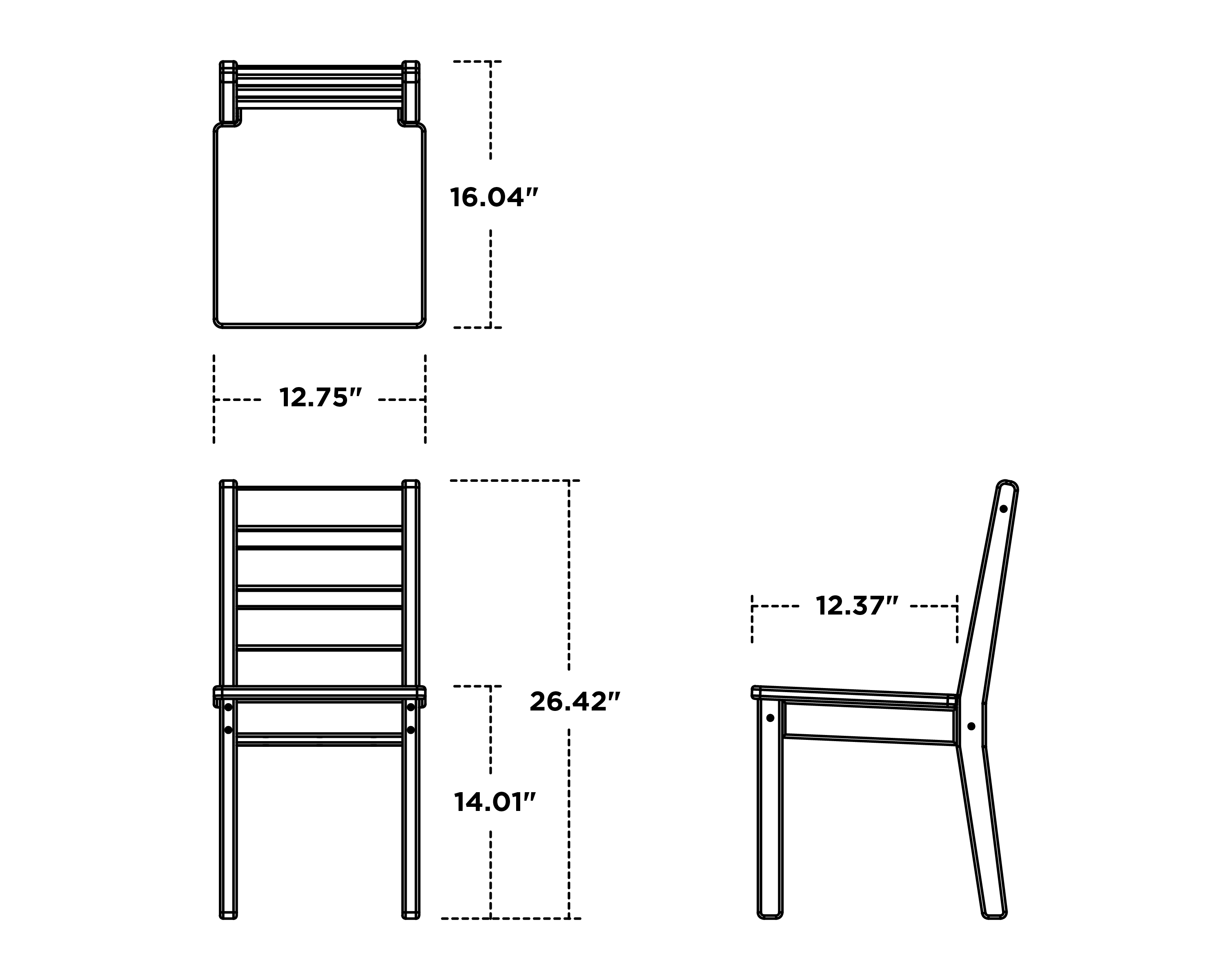 Dimensions for Kids Lakeside Dining Chair
