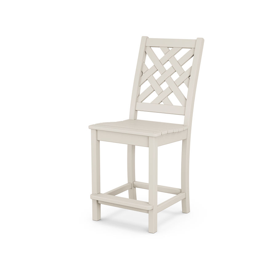 POLYWOOD Wovendale Counter Side Chair in Sand