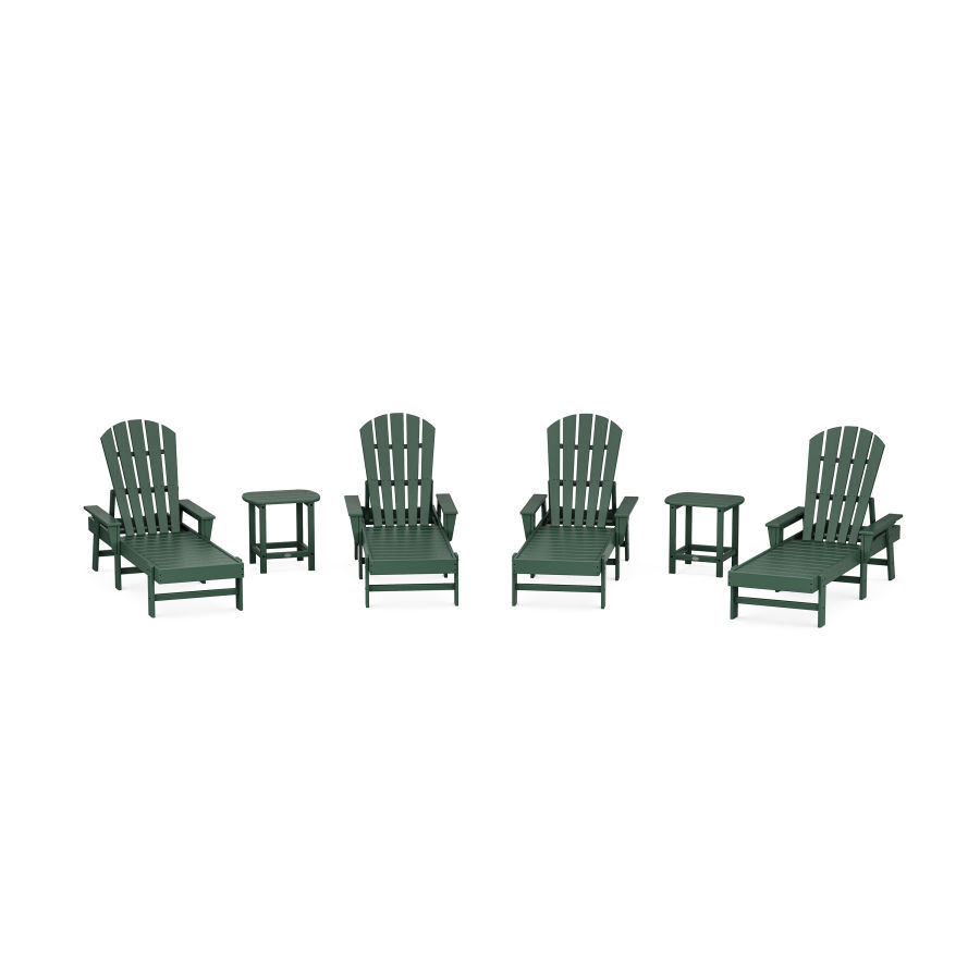 POLYWOOD South Beach Chaise 6-Piece Set in Green