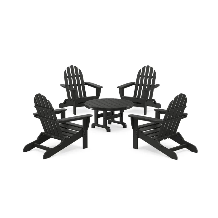 POLYWOOD Classics 5-Piece Folding Adirondack Conversation Set