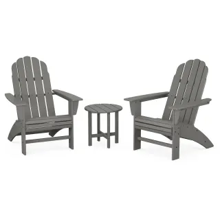 POLYWOOD Vineyard 3-Piece Curveback Adirondack Set