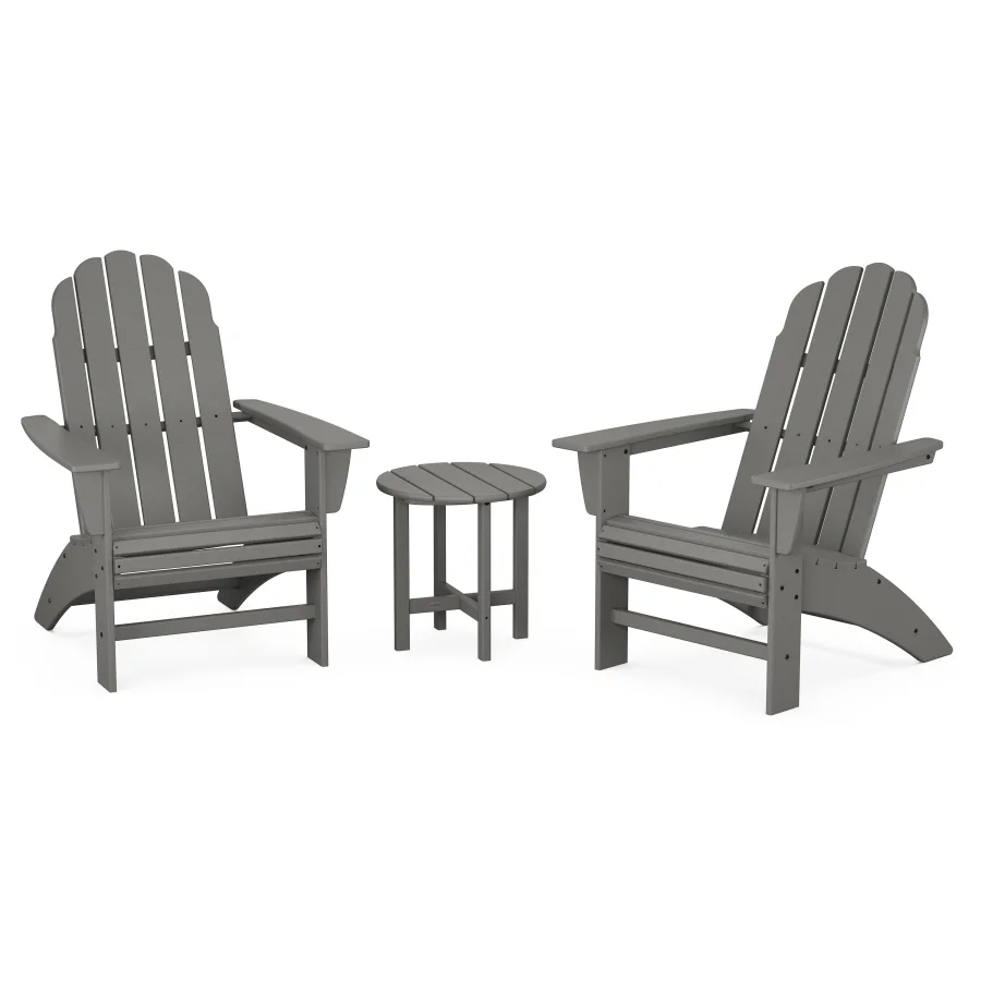 POLYWOOD Vineyard 3-Piece Curveback Adirondack Set