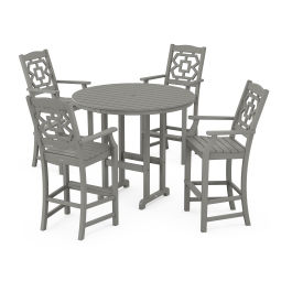 Polywood® Chinoiserie 5-piece Round Farmhouse Bar Set - Pws1613-1