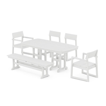 EDGE 6-Piece Dining Set in White