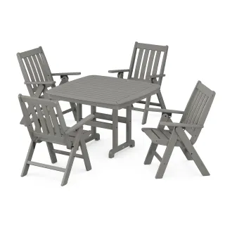 POLYWOOD Vineyard Folding Chair 5-Piece Dining Set