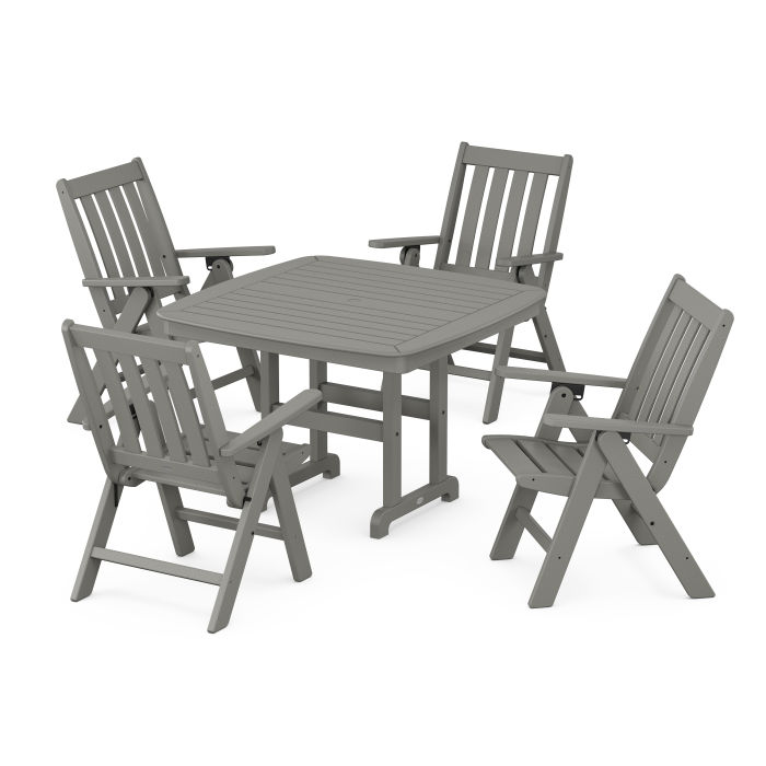 POLYWOOD Vineyard Folding Chair 5-Piece Dining Set