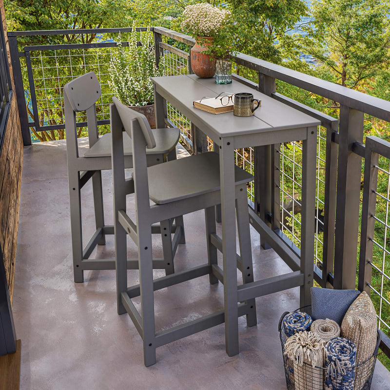 Modern Studio Plaza Counter Chair 3-Piece Balcony Set