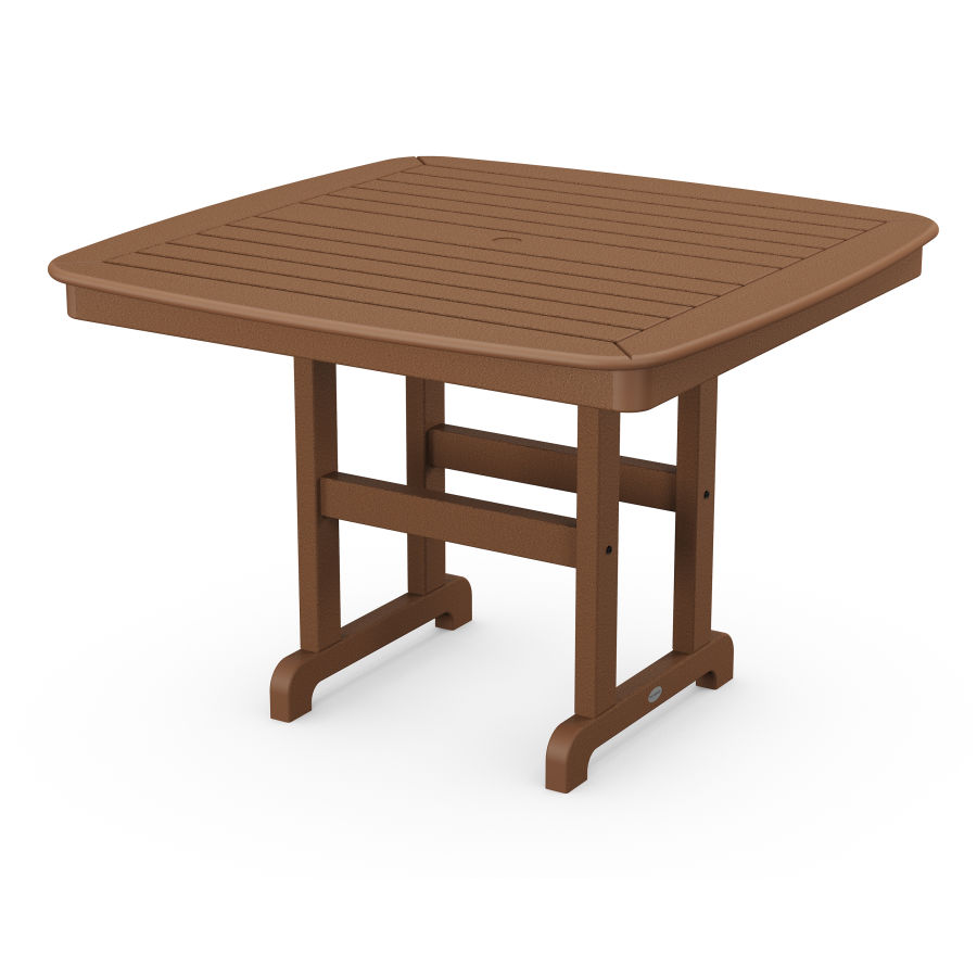 POLYWOOD Nautical 44" Dining Table in Teak