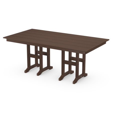 POLYWOOD Lakeside 37" x 72" Farmhouse Dining Table in Mahogany
