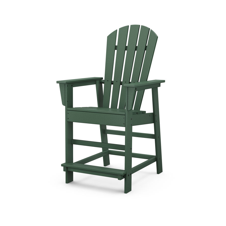 POLYWOOD South Beach Counter Chair in Green