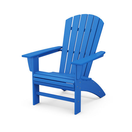 POLYWOOD Nautical Curveback Adirondack Chair in Pacific Blue