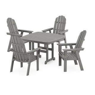 POLYWOOD Vineyard Curveback Adirondack 5-Piece Dining Set