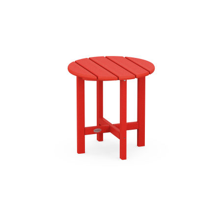 Round 18" Side Table in Sunset Red