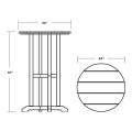 Thumbnail for 24" Round Farmhouse Counter Bistro Table