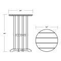 Thumbnail for 24" Round Farmhouse Counter Bistro Table