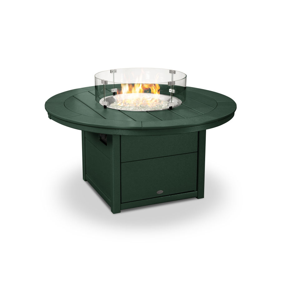 POLYWOOD Round 48" Fire Pit Table in Green
