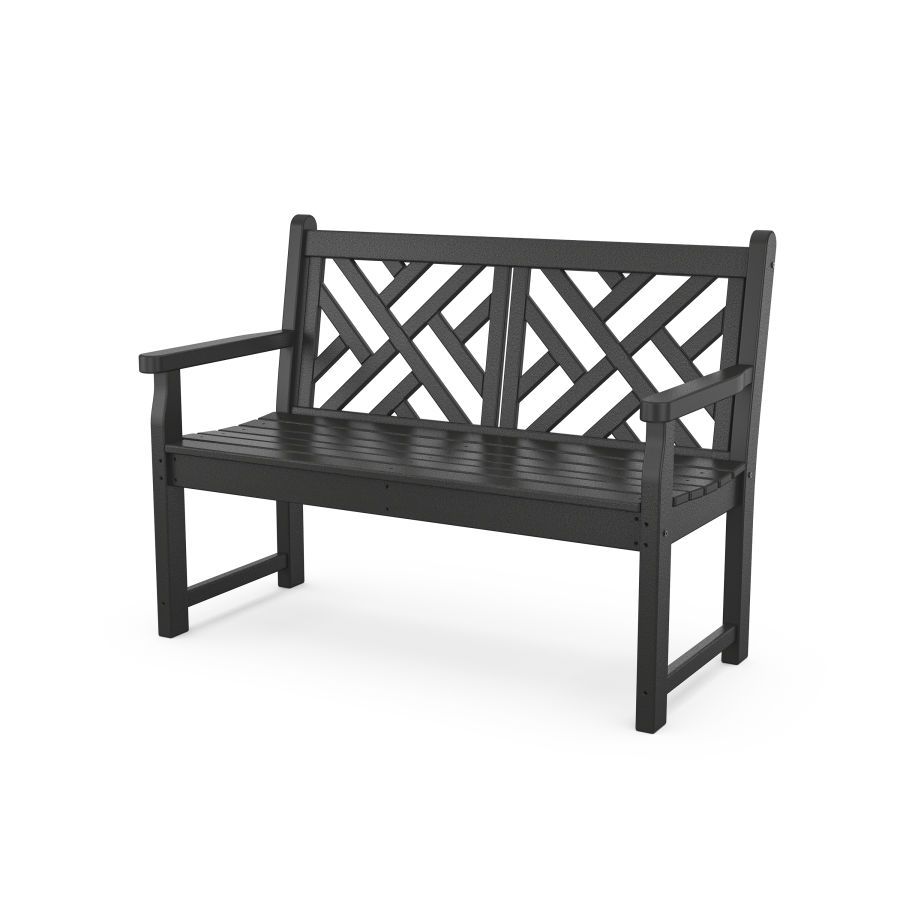 POLYWOOD Chippendale 48" Bench in Black