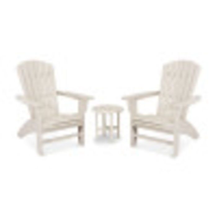 Yacht Club 3-Piece Curveback Adirondack Set