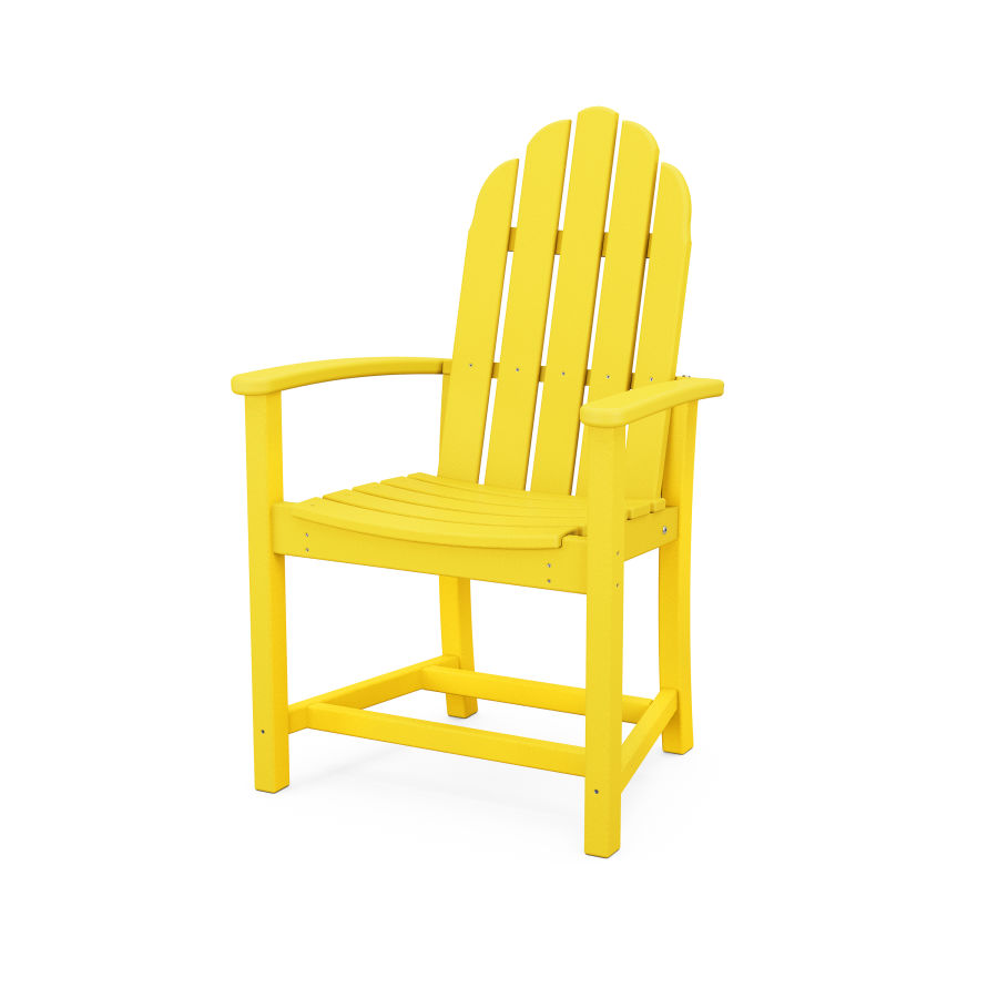 POLYWOOD Classic Adirondack Dining Chair in Lemon
