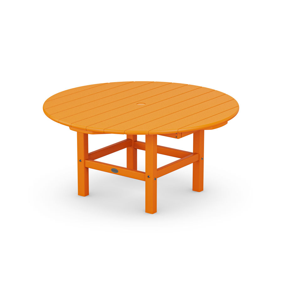 POLYWOOD Round 37" Conversation Table in Tangerine
