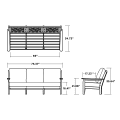 Thumbnail for Chippendale Deep Seating Sofa
