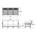 Thumbnail for Chippendale Deep Seating Sofa
